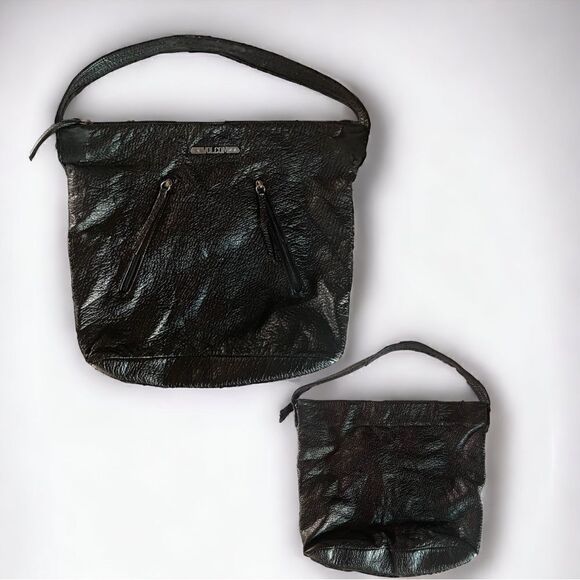 15% 3+ items l Volcom Bags l Black Leather l Purse, Bag l Single Handle l VGUC - Picture 3 of 13